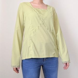 CLAUDIA RICHARD Green Long Sleeve M Stretchy